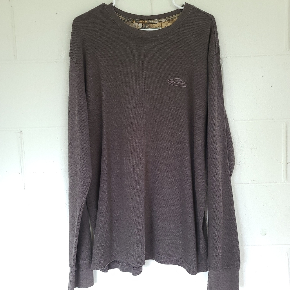 Realtree men's thermal grey long sleeve shirt size XL